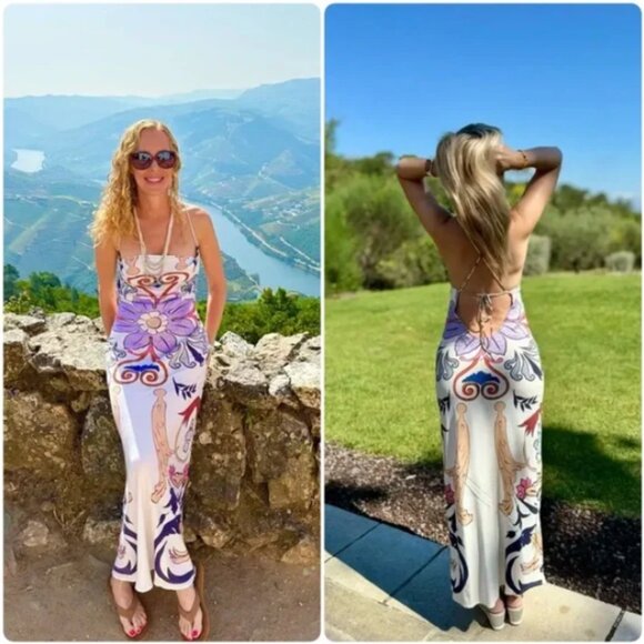 Carolina K Scrolls Maxi slip dress - Size XL - Picture 2 of 9